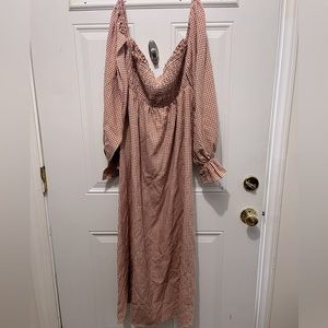 Crescent off the shoulder dress